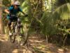 Secluded beach reached by mountain bike ride