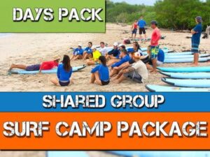 Beginner surfers catching waves at Sayulita Beach Group surfing session with Wildmex Adventures in Punta Mita
